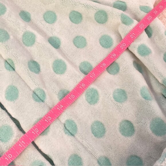 Victorias Secret PINK Womens Medium Large Polka Dot Plush Fluffy Hooded Robe - Picture 10 of 10